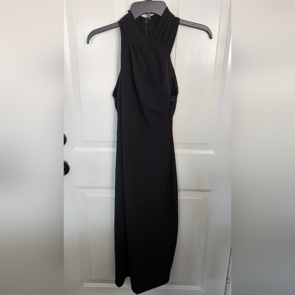 Rachel Roy Elegant Twist Halter Black Sleeveless Dress - Women's Size XS - NWOT